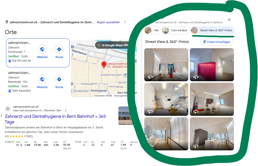 Google business Profil optimieren mit virtueller tour